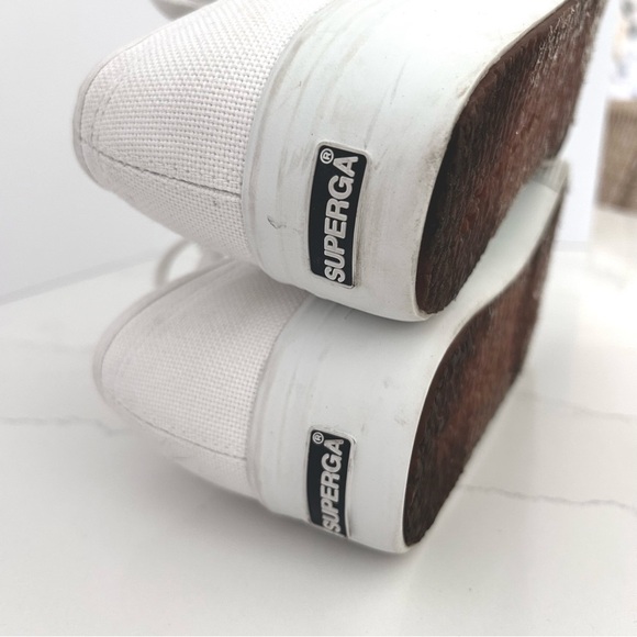 Superga Platform 2790 Sneaker Shoe Canvas Retro Coachella White Womens 7.5/ EU38 - Picture 10 of 14